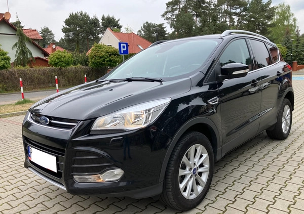 Ford Kuga cena 53800 przebieg: 222600, rok produkcji 2015 z Leszno małe 352